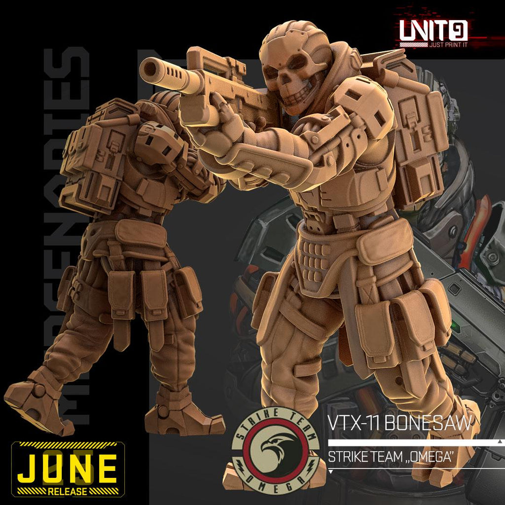From Strike Team Omega, these high-detail soldiers are built for battle. Bonesaw comes in four action-packed poses—perfect for sci-fi and tabletop fans.