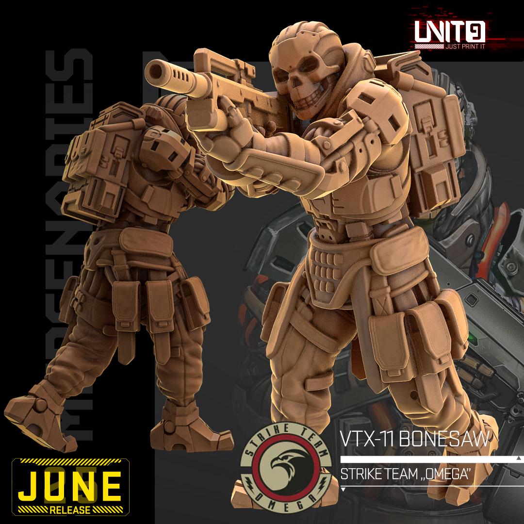 From Strike Team Omega, these high-detail soldiers are built for battle. Bonesaw comes in four action-packed poses—perfect for sci-fi and tabletop fans.