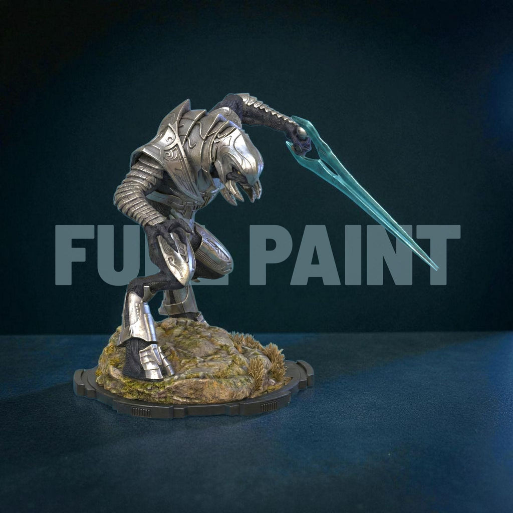 Arbiter Elite Figurine: Detailed Warrior with Twin Plasma Blades | Various Sizes & Finishes