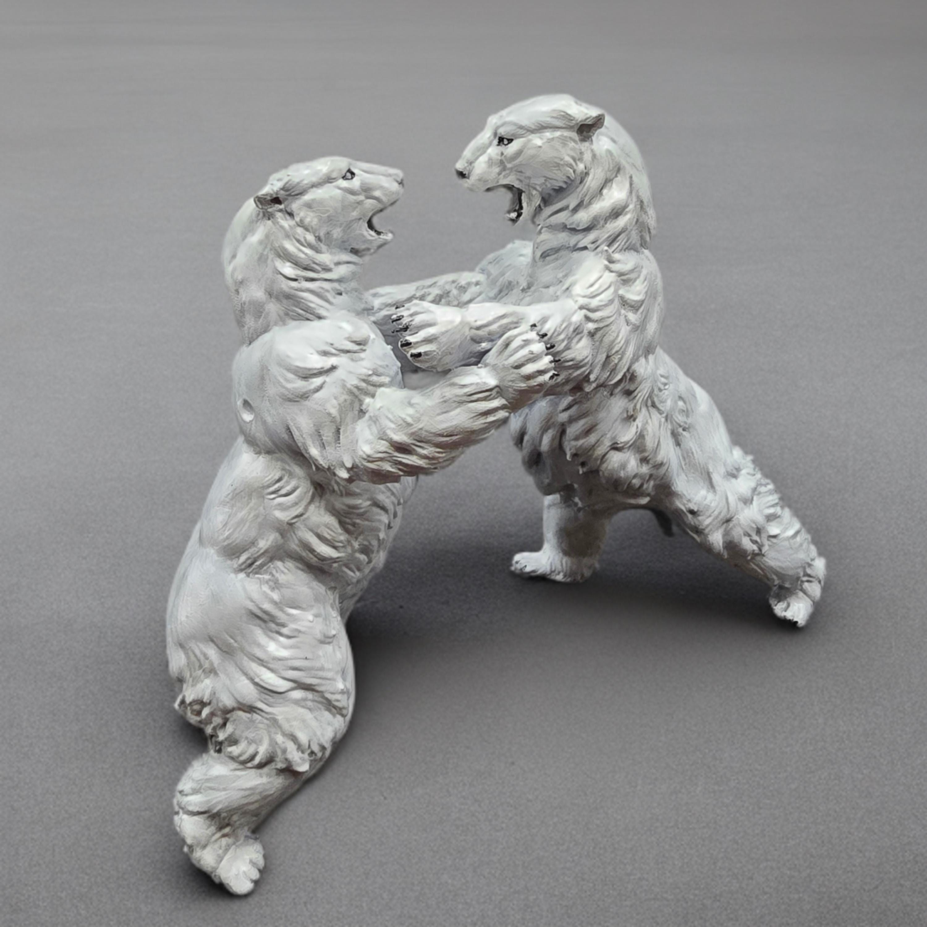 Polar Bears Fight Statuette | Various Sizes