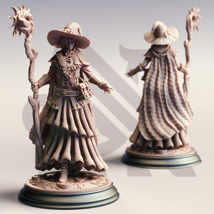 The Baldurian Inquisition by DM Stash. Highly detailed 3D miniatures featuring Lady Cirilia, Brutus Valentius, and Father McKinley, each intricately designed with unique weapons, armor, and dynamic poses.