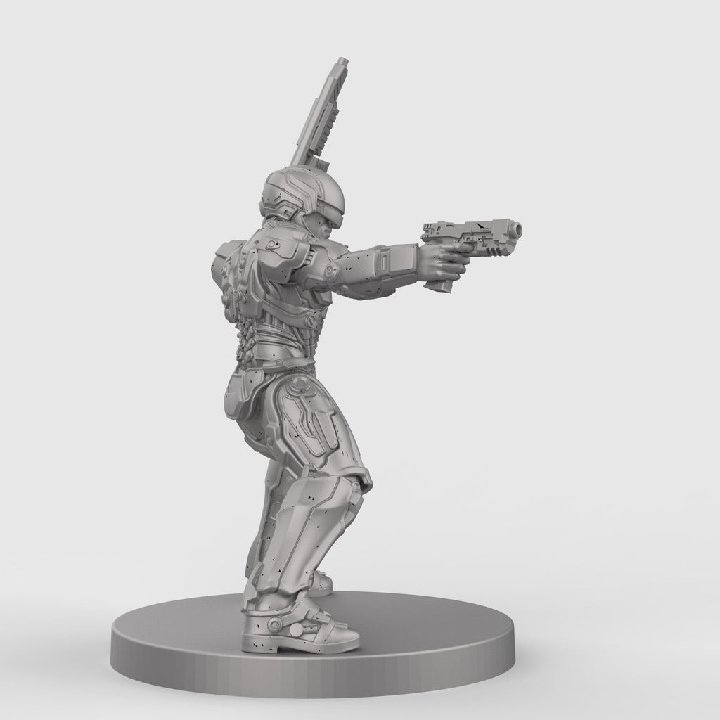 Tabletop Minis | Cop Robo | Papsikels