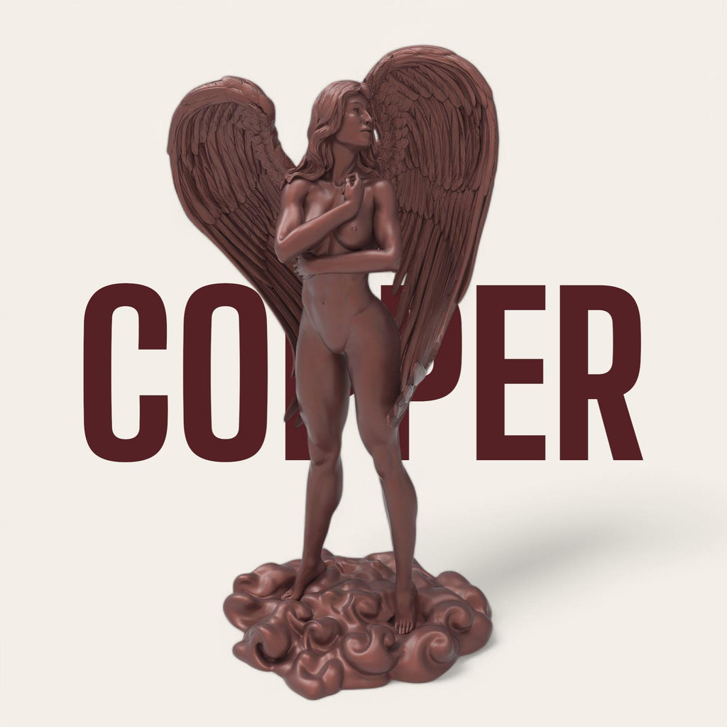 Emerging from the clouds, wings stretched in divine majesty, Nike embodies grace, strength, and triumph. Her serene gaze and poised stance capture the spirit of eternal victory. A celestial muse for dreamers, warriors, and those who never give up.