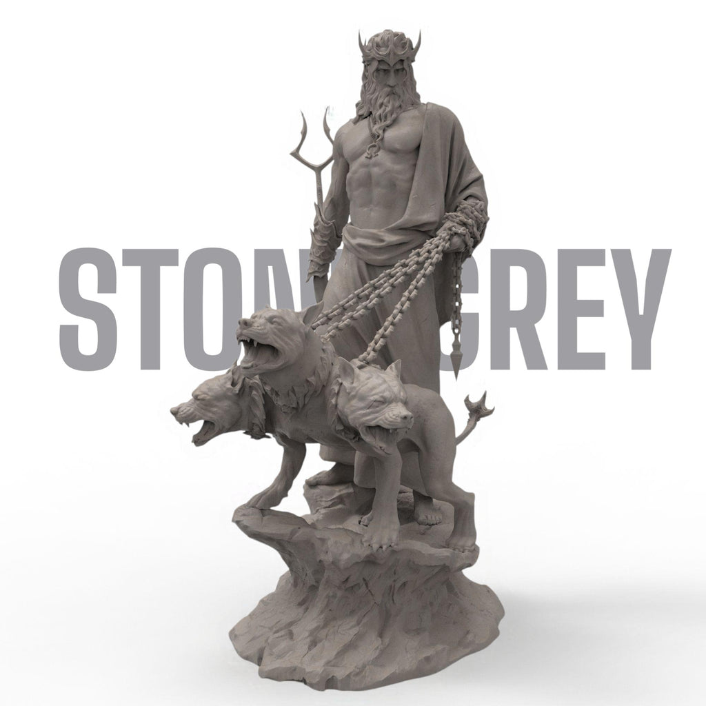 Bow before Hades, Lord of the Underworld, accompanied by the fearsome three-headed Cerberus. This powerful statue captures the might and mystery of Greek mythology—ideal for fantasy collectors and tabletop realms alike.