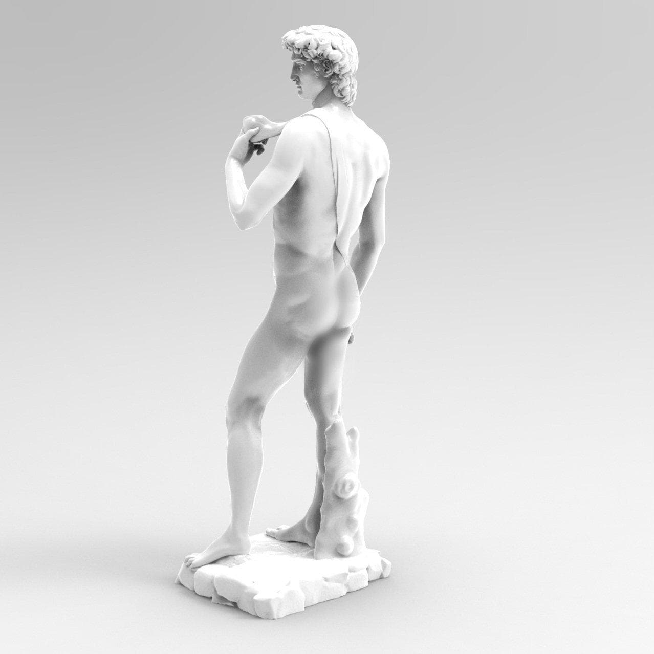 Detailed statuette of Michelangelo David, capturing the Renaissance masterpiece’s iconic pose and intricate anatomy. A timeless representation of classical art and human beauty.