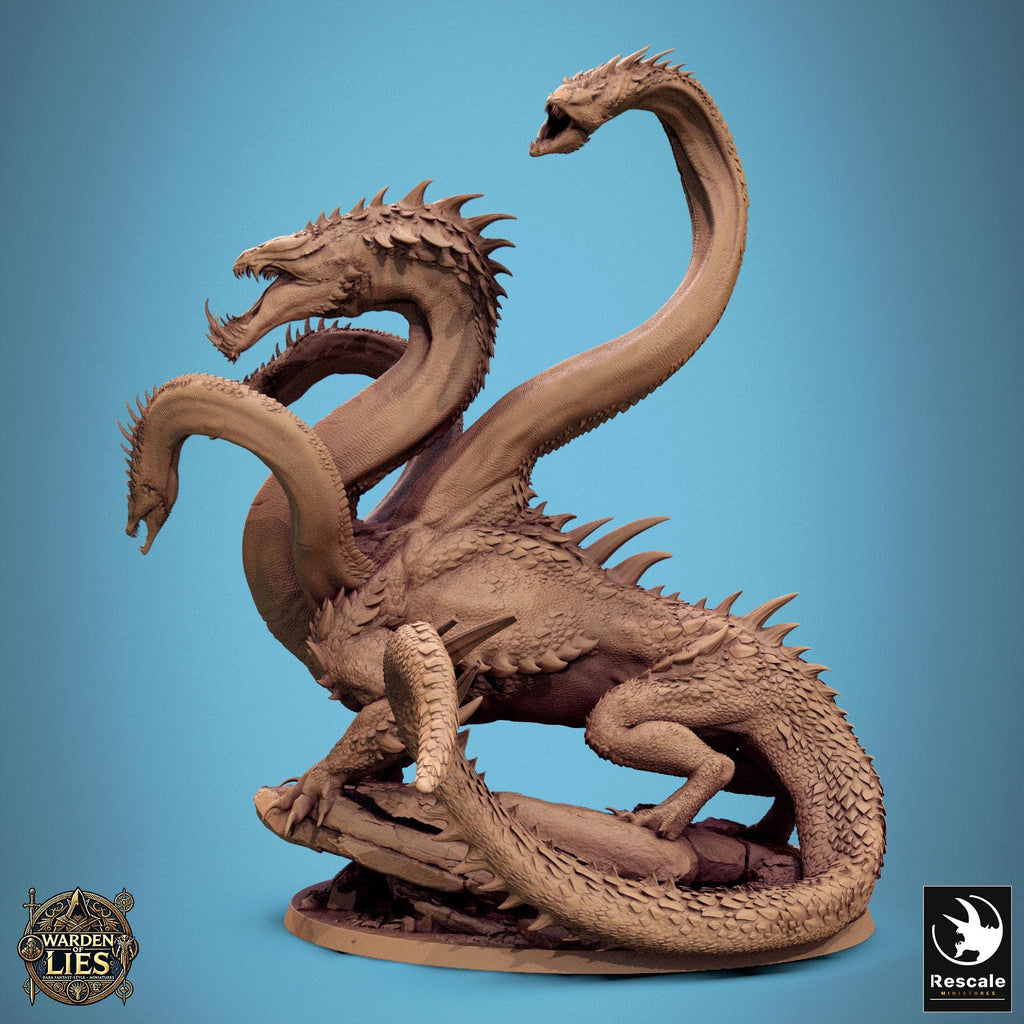 NoxHydra is a colossal multi-headed dragon, each serpentine neck poised to strike. Its scales ripple with menace, and its stance atop jagged rock radiates raw power. Perfect for epic tabletop battles or collectors of legendary beasts.