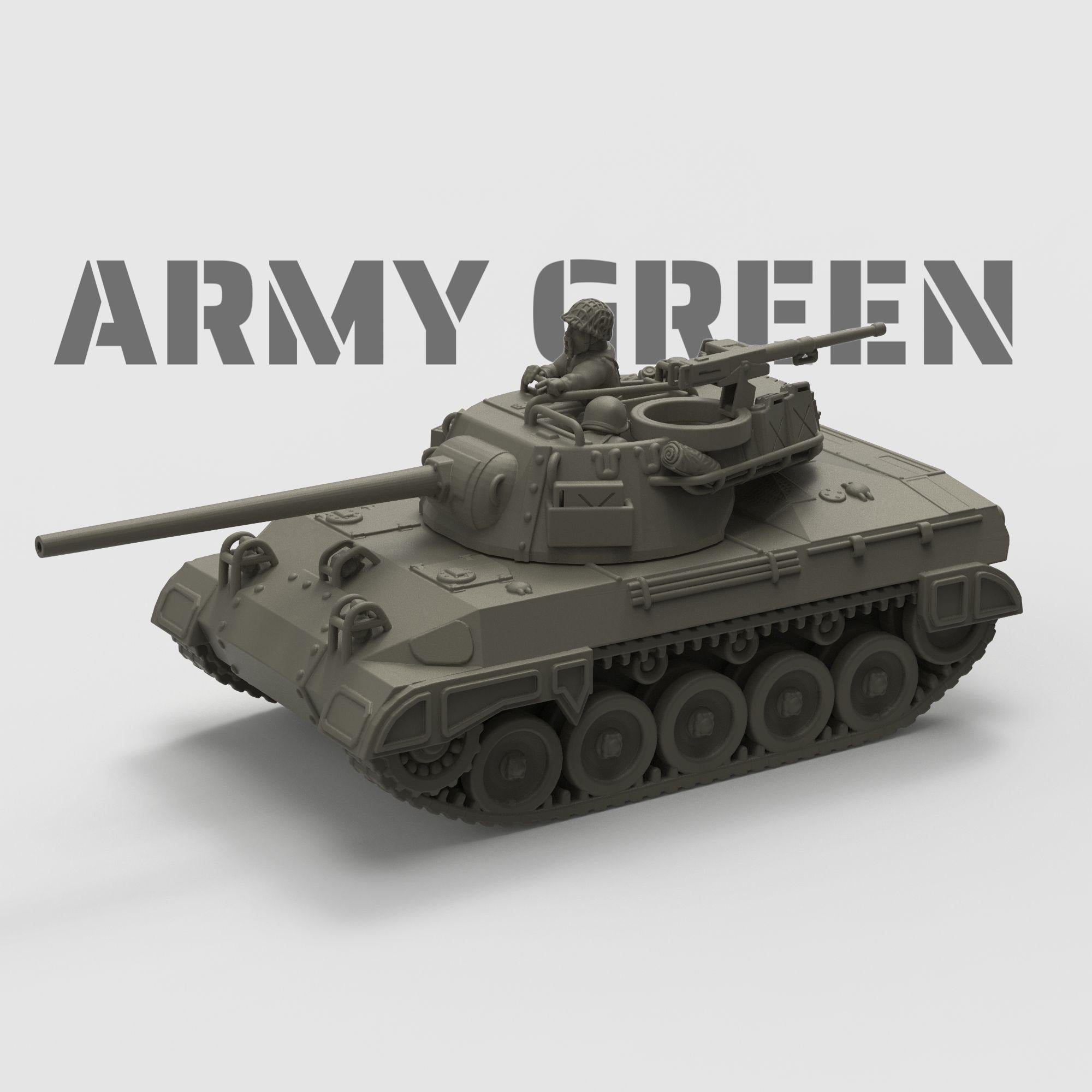 Recreate WWII battles with this detailed M18 Hellcat tank. Ideal for dioramas, tabletop war games, and military miniature collectors.