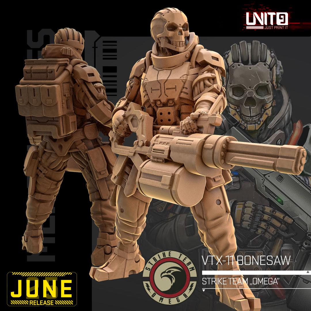 From Strike Team Omega, these high-detail soldiers are built for battle. Bonesaw comes in four action-packed poses—perfect for sci-fi and tabletop fans.