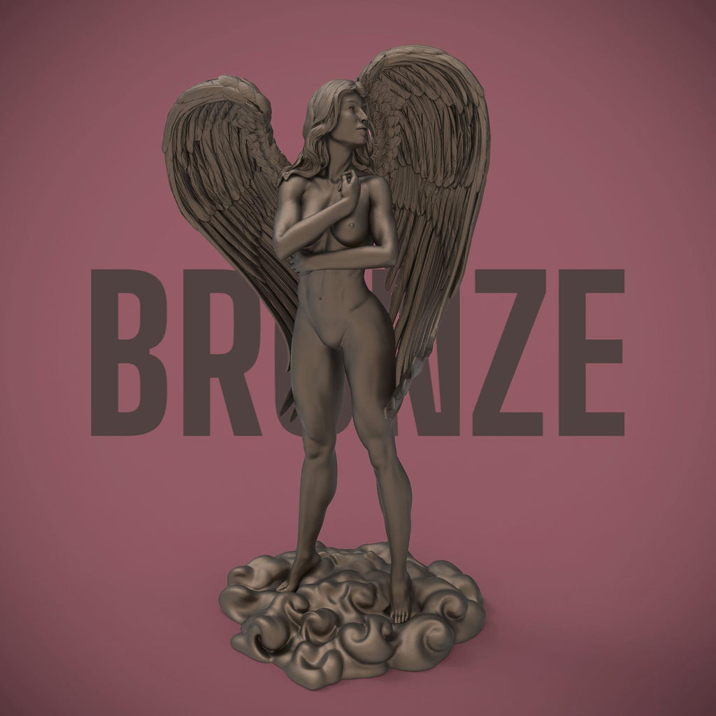 Emerging from the clouds, wings stretched in divine majesty, Nike embodies grace, strength, and triumph. Her serene gaze and poised stance capture the spirit of eternal victory. A celestial muse for dreamers, warriors, and those who never give up.