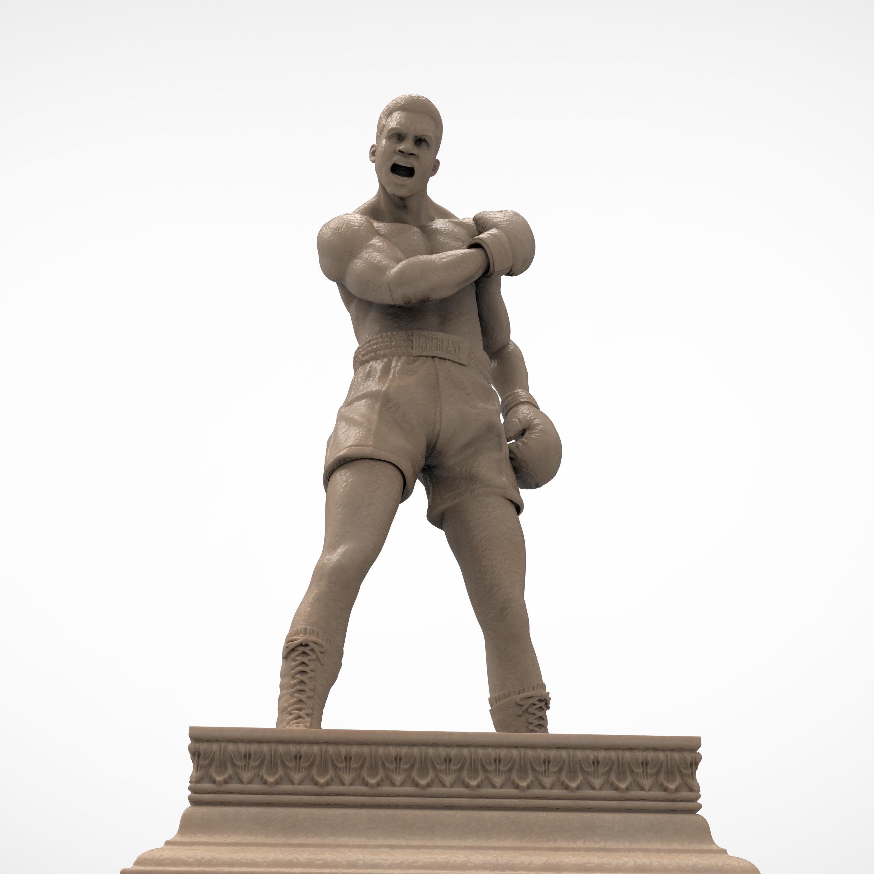 A bold tribute to the greatest of all time—this Muhammad Ali sculpture captures the raw strength and iconic energy of the boxing legend. With gloves raised and stance powerful, it’s a perfect piece for fans, collectors, and champions at heart. Available in gold and bronze finishes.