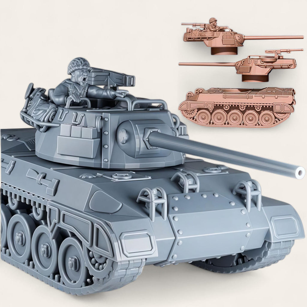 Recreate WWII battles with this detailed M18 Hellcat tank. Ideal for dioramas, tabletop war games, and military miniature collectors.