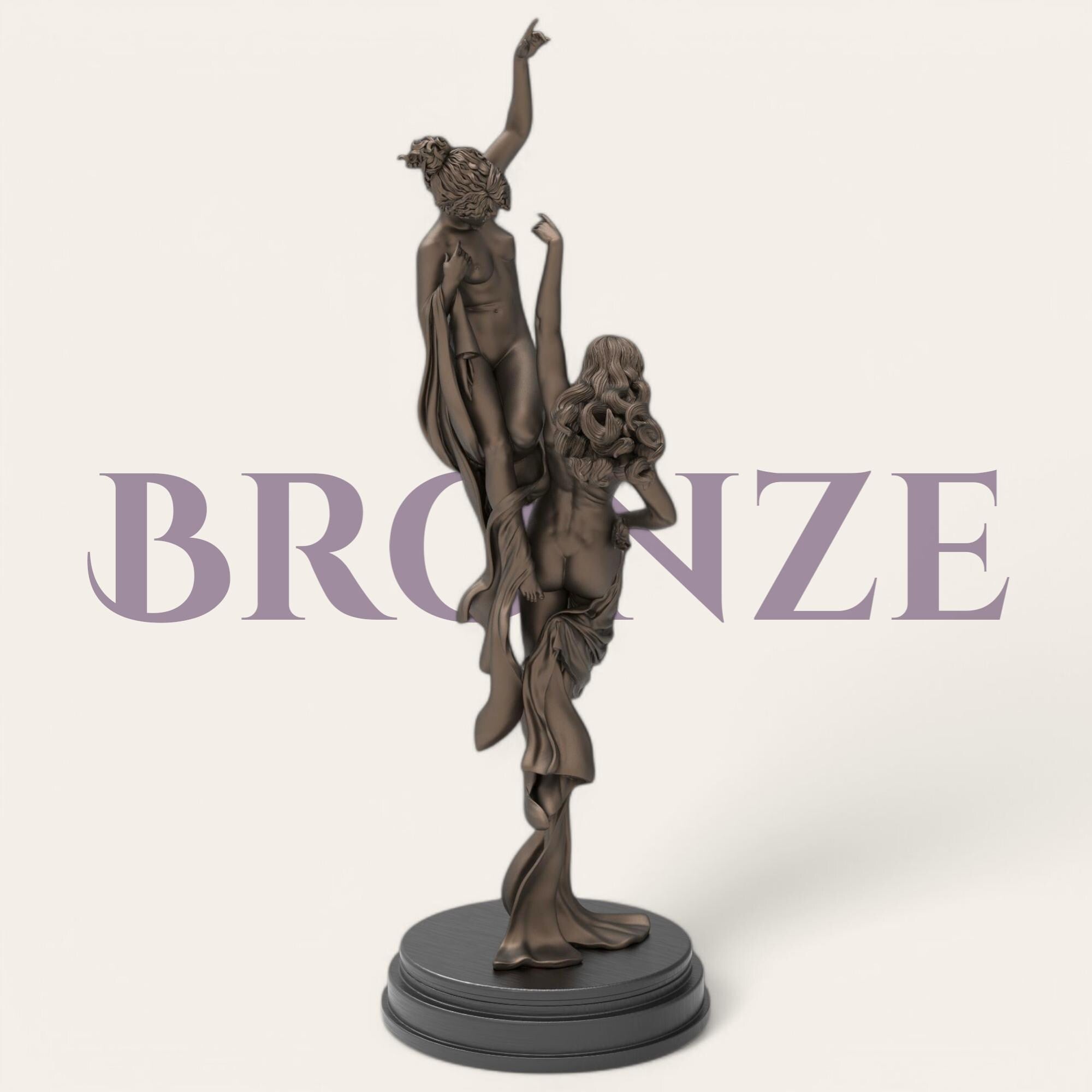 A poetic tribute to ambition and hope, this Reaching for the Stars sculpture captures two graceful figures intertwined in motion, striving skyward with elegance and unity. Handcrafted in a refined wood finish, it&#39;s a timeless symbol of dreams beyond limits.