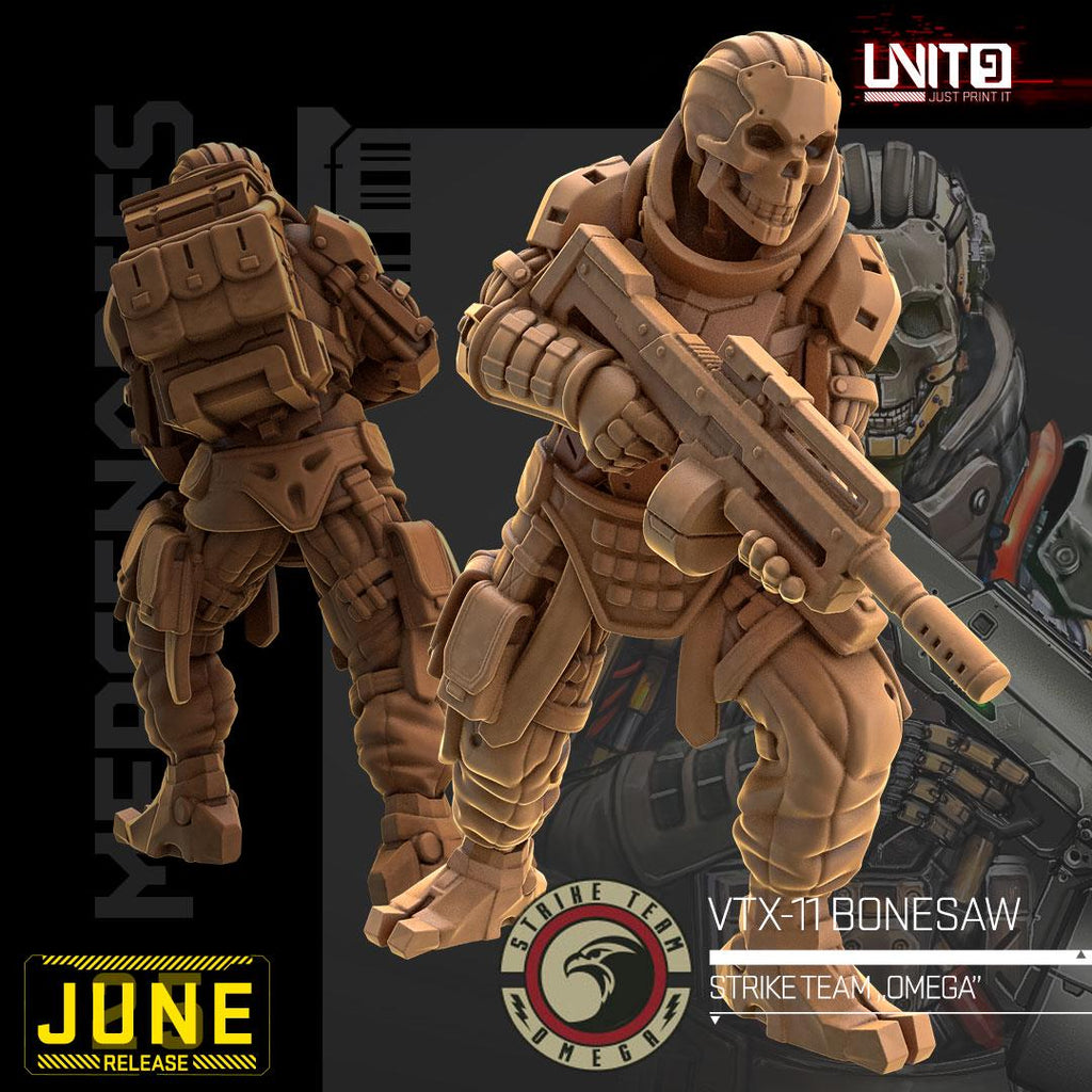 From Strike Team Omega, these high-detail soldiers are built for battle. Bonesaw comes in four action-packed poses—perfect for sci-fi and tabletop fans.