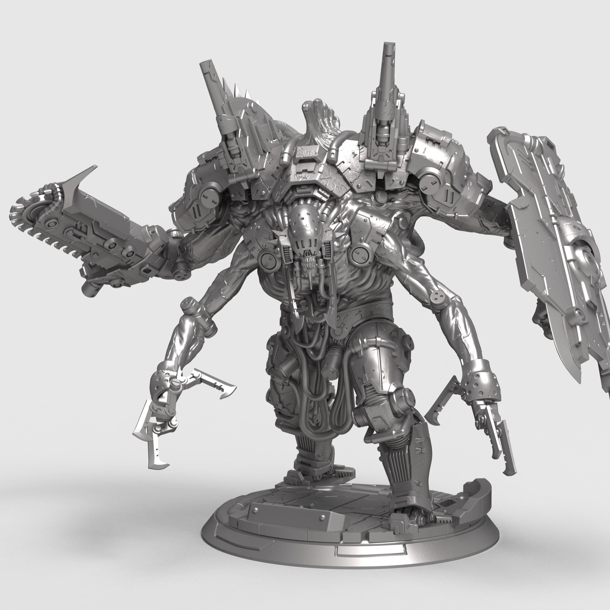 Goliath Dreadnought sci-fi miniature armored mech monster futuristic warrior 3D print resin figure tabletop wargame collectible
