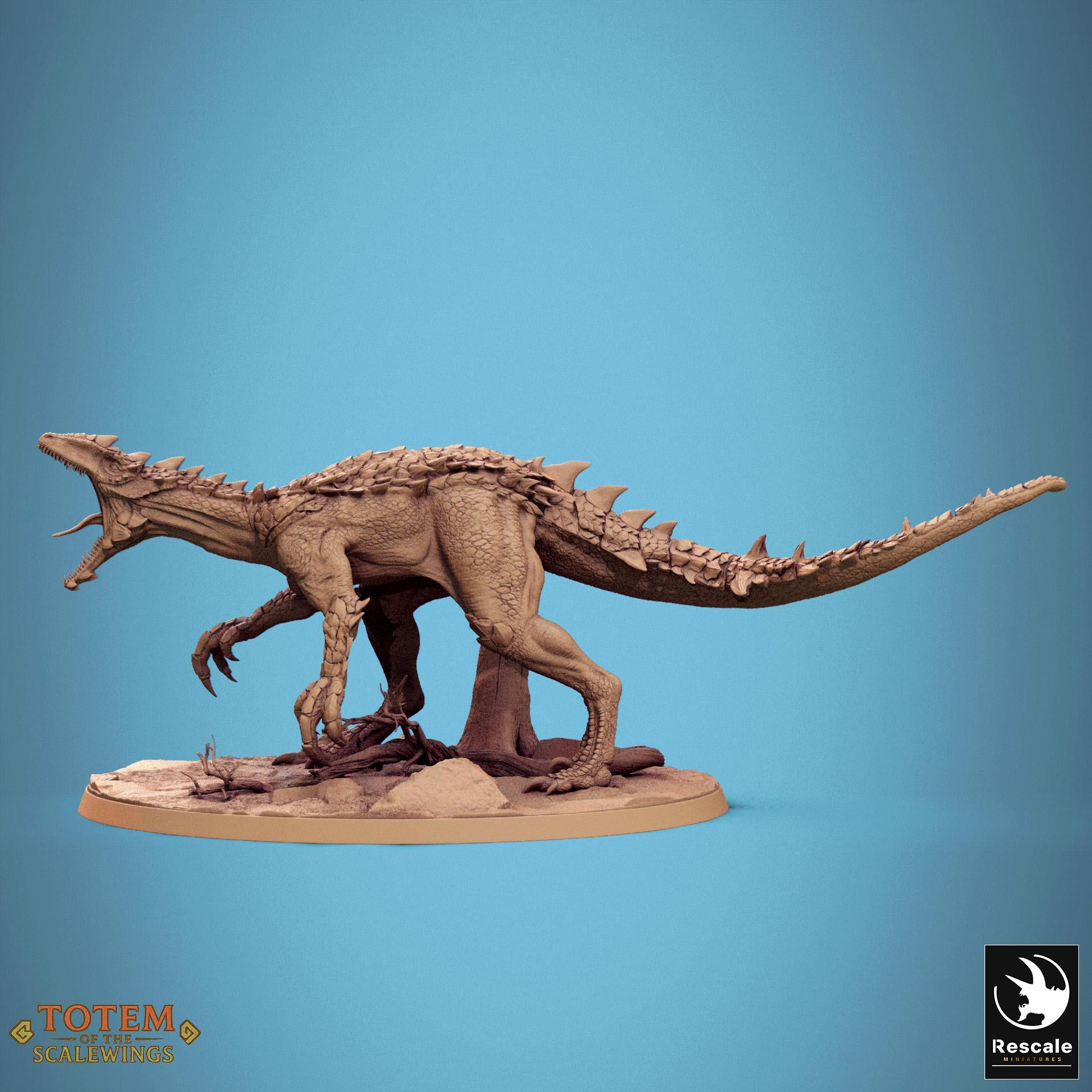 Unleash primal fury with the Razoraptor! This detailed dinosaur sculpture features dynamic motion, sharp claws, and roaring expression—perfect for collectors and tabletop gaming. Available in multiple finishes and sizes.