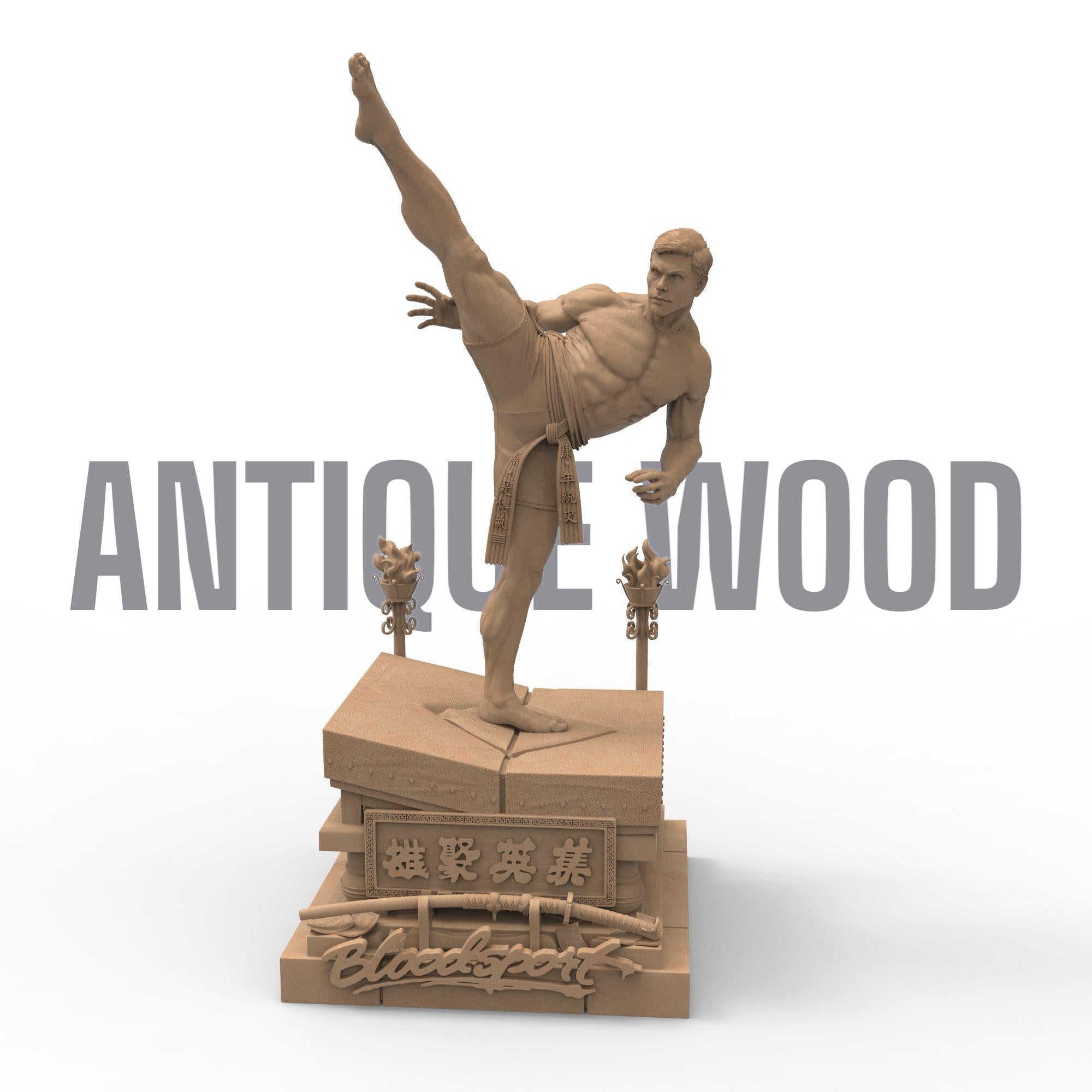Channel the spirit of martial arts with The Kick Boxer sculpture—an epic tribute to strength, agility, and cinematic legacy. Capturing a dynamic high-kick pose atop the iconic Bloodsport sign, this piece is perfect for fight fans, collectors, and retro movie lovers.