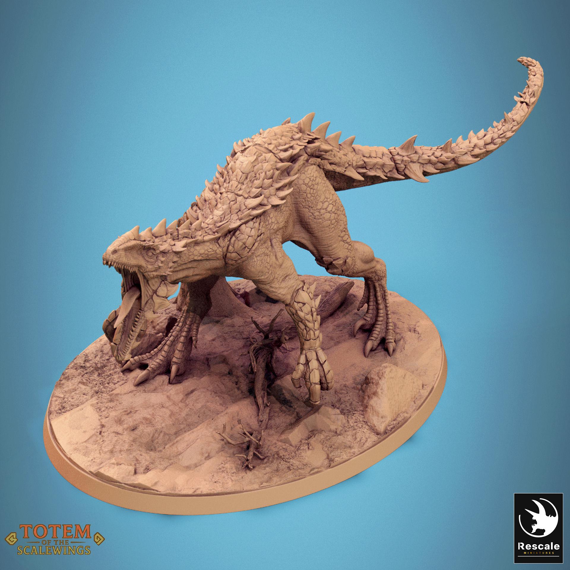 Unleash primal fury with the Razoraptor! This detailed dinosaur sculpture features dynamic motion, sharp claws, and roaring expression—perfect for collectors and tabletop gaming. Available in multiple finishes and sizes.