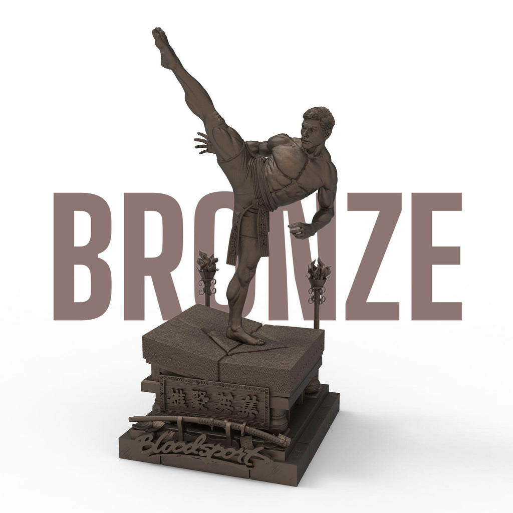 Channel the spirit of martial arts with The Kick Boxer sculpture—an epic tribute to strength, agility, and cinematic legacy. Capturing a dynamic high-kick pose atop the iconic Bloodsport sign, this piece is perfect for fight fans, collectors, and retro movie lovers.