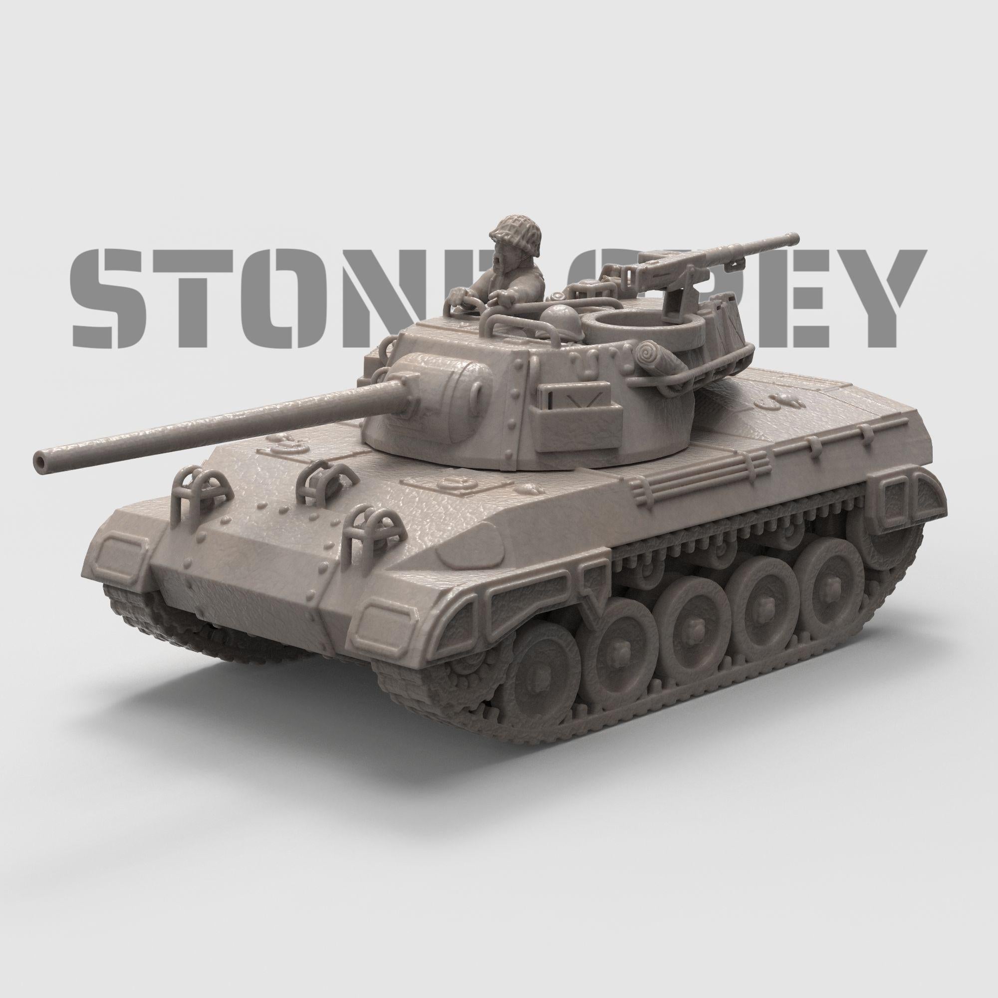 Recreate WWII battles with this detailed M18 Hellcat tank. Ideal for dioramas, tabletop war games, and military miniature collectors.