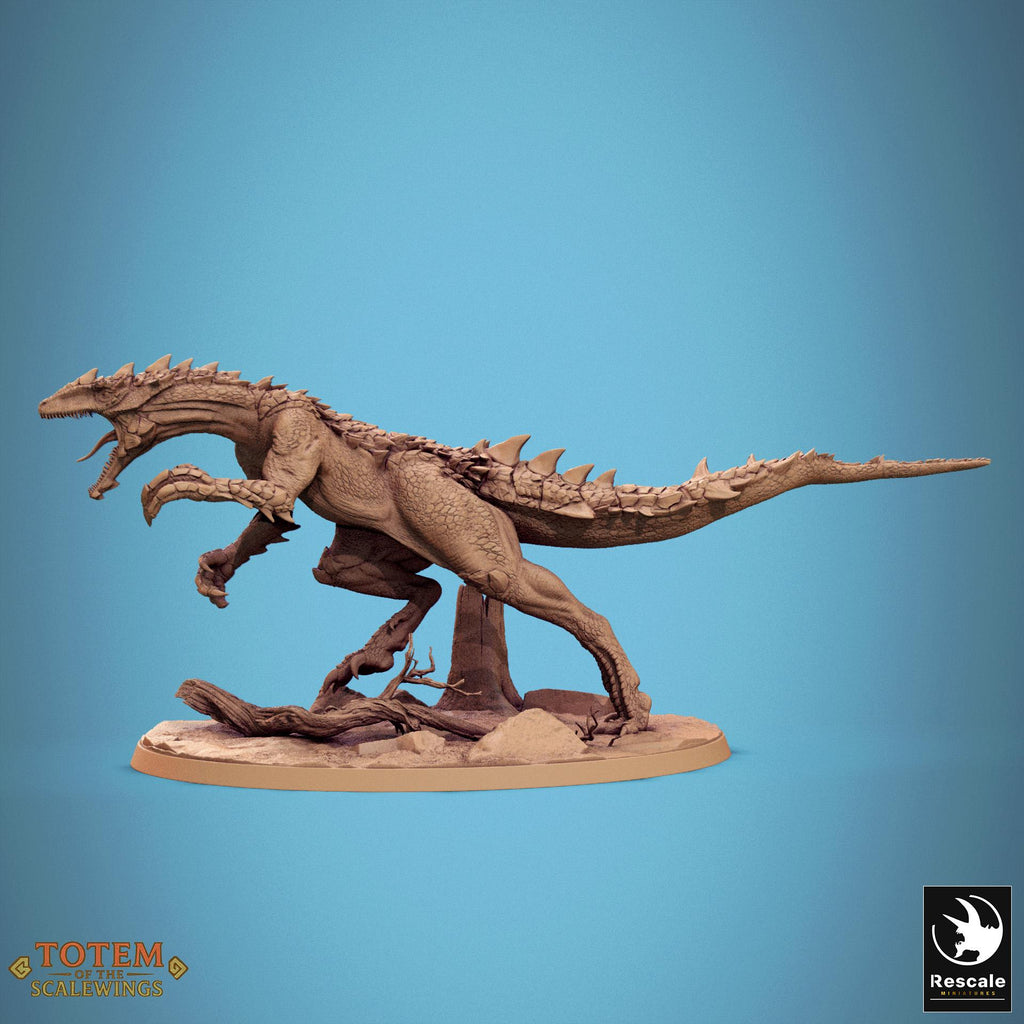 Unleash primal fury with the Razoraptor! This detailed dinosaur sculpture features dynamic motion, sharp claws, and roaring expression—perfect for collectors and tabletop gaming. Available in multiple finishes and sizes.
