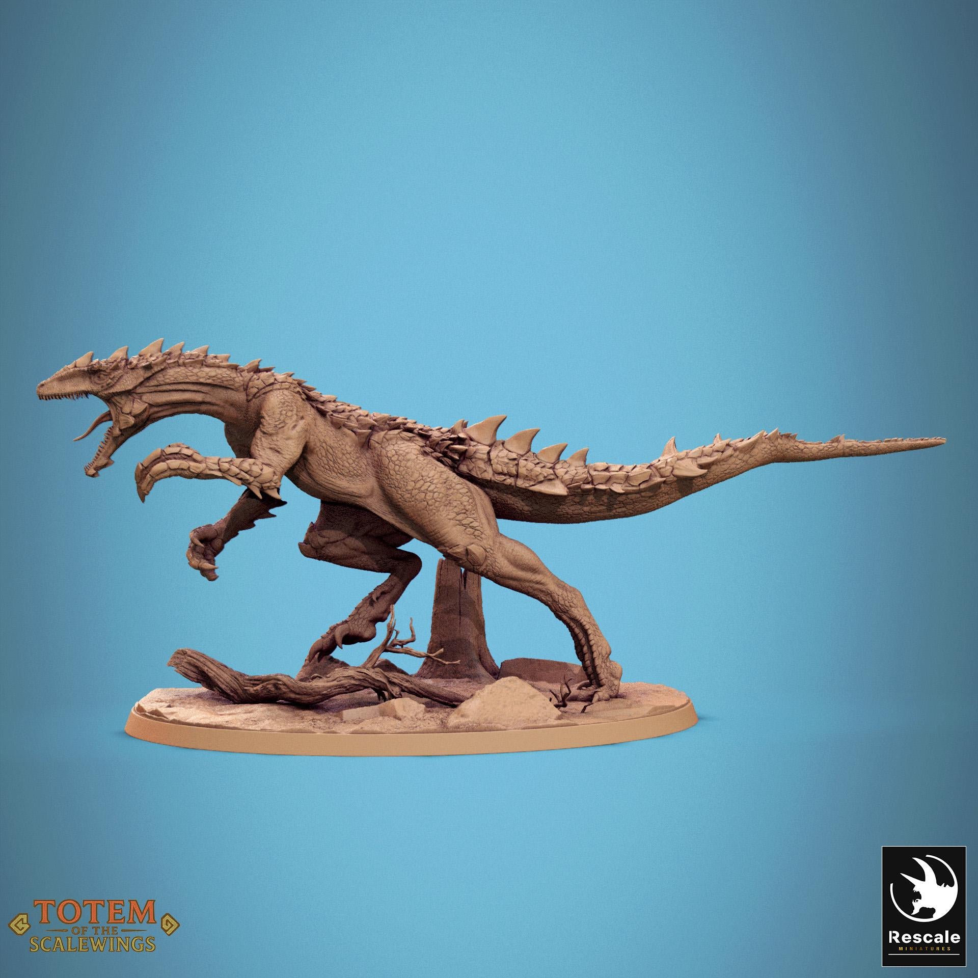 Unleash primal fury with the Razoraptor! This detailed dinosaur sculpture features dynamic motion, sharp claws, and roaring expression—perfect for collectors and tabletop gaming. Available in multiple finishes and sizes.