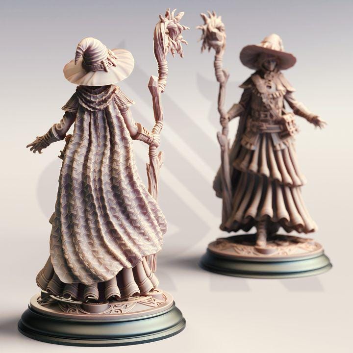 The Baldurian Inquisition by DM Stash. Highly detailed 3D miniatures featuring Lady Cirilia, Brutus Valentius, and Father McKinley, each intricately designed with unique weapons, armor, and dynamic poses.