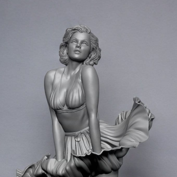 Marilyn Monroe Unpainted Statuette | Various Sizes
