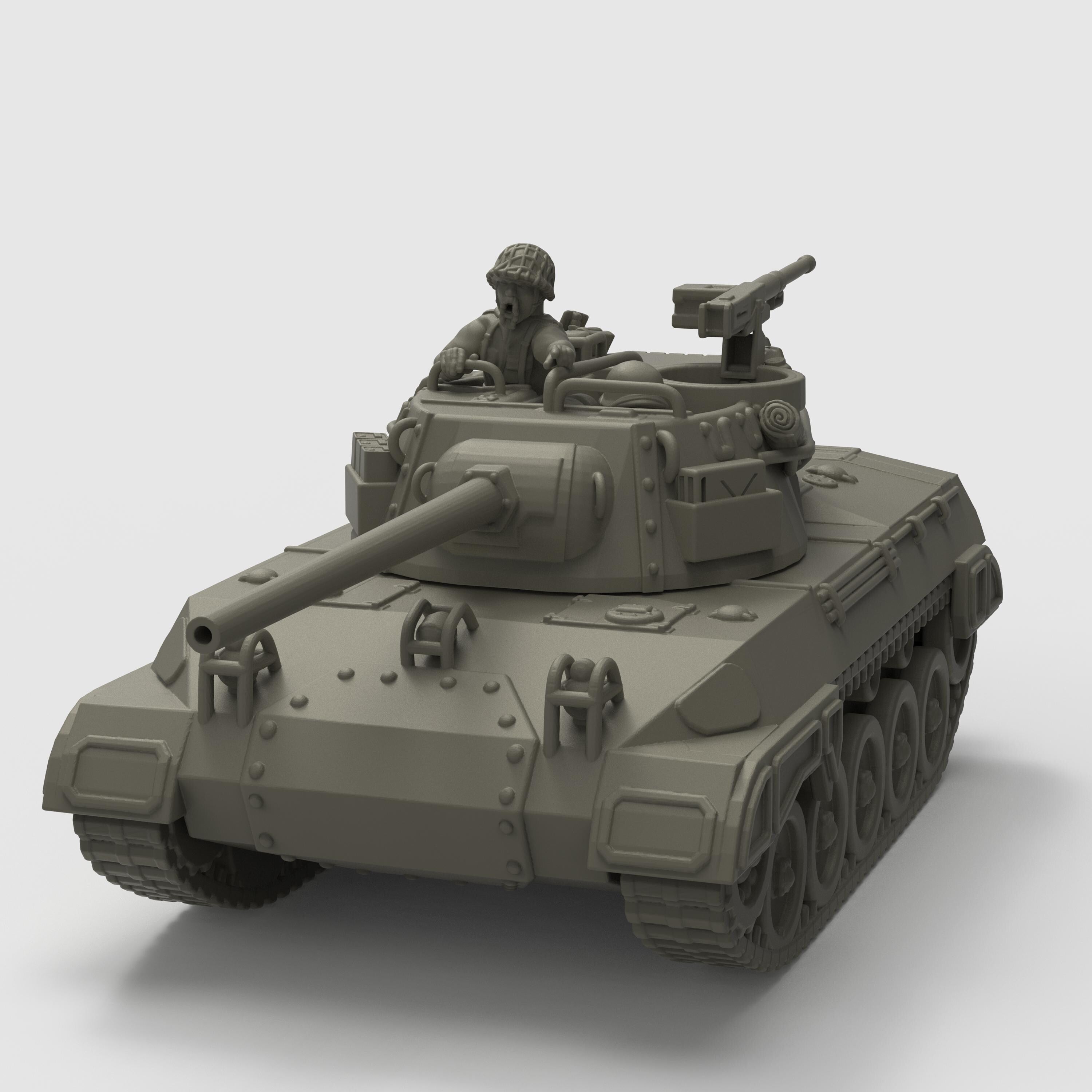 Recreate WWII battles with this detailed M18 Hellcat tank. Ideal for dioramas, tabletop war games, and military miniature collectors.