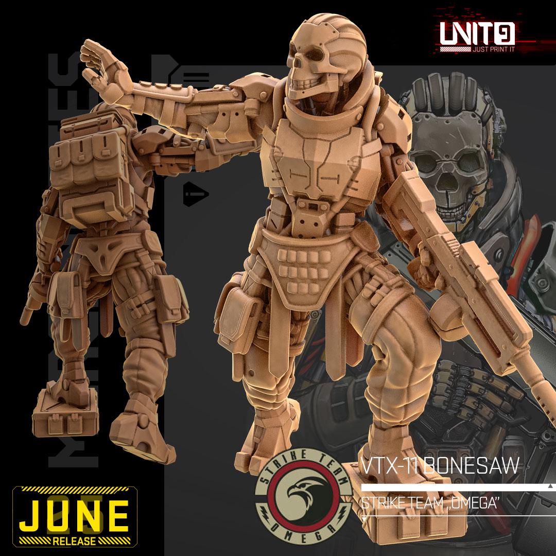 From Strike Team Omega, these high-detail soldiers are built for battle. Bonesaw comes in four action-packed poses—perfect for sci-fi and tabletop fans.