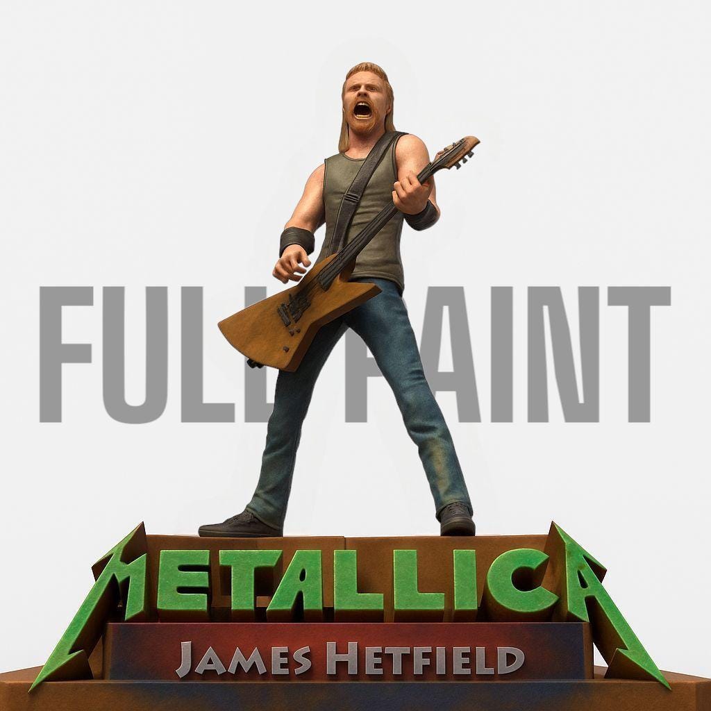 Feel the roar of metal with this powerful James Hetfield sculpture. Capturing his signature stance and iconic guitar, it’s a must-have tribute for any Metallica fan. Perfect for birthdays, Father’s Day, or collectors of legendary rock memorabilia.
