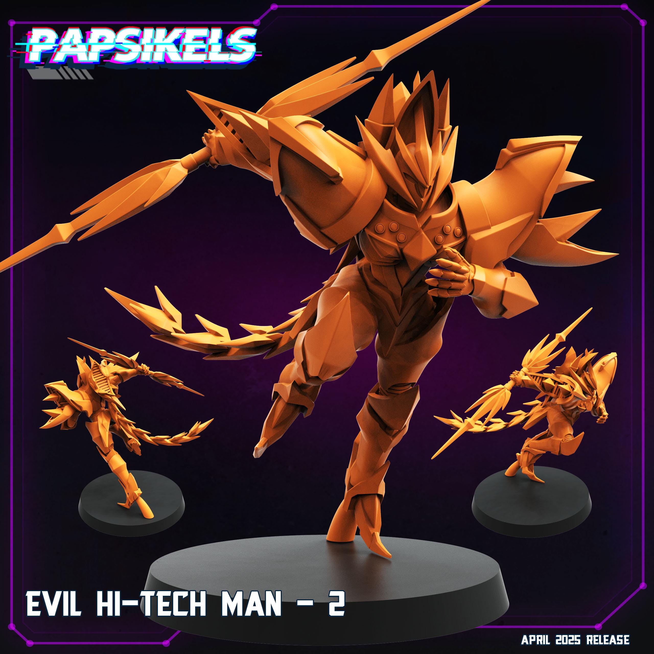 A futuristic warrior clad in angular high-tech armor, caught in mid-leap with blade-like limbs and menacing energy. Perfect for sci-fi fans, tabletop games, or mech-themed collections. A sleek and powerful presence for any display.