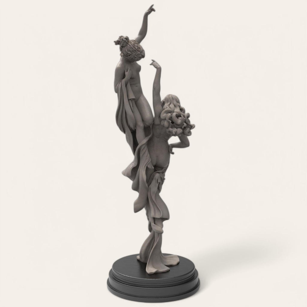 A poetic tribute to ambition and hope, this Reaching for the Stars sculpture captures two graceful figures intertwined in motion, striving skyward with elegance and unity. Handcrafted in a refined wood finish, it&#39;s a timeless symbol of dreams beyond limits.