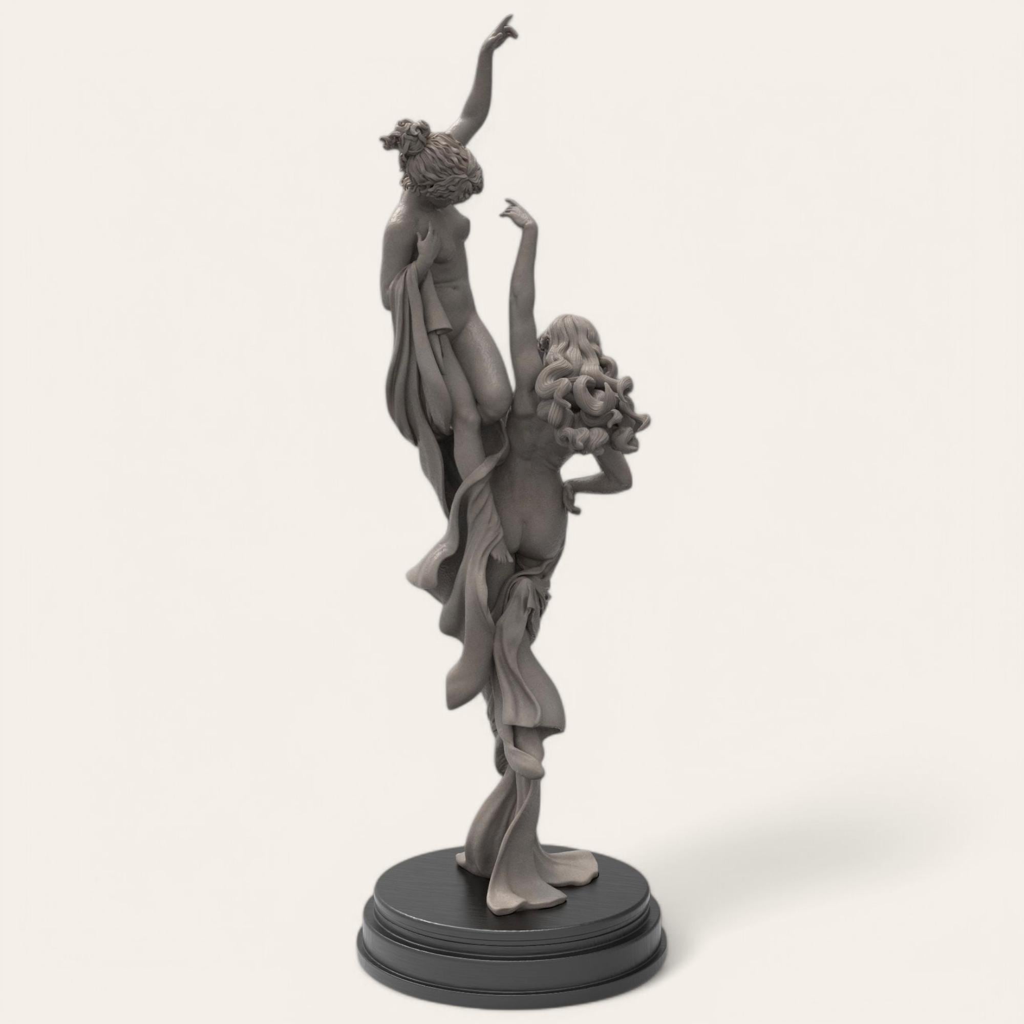 A poetic tribute to ambition and hope, this Reaching for the Stars sculpture captures two graceful figures intertwined in motion, striving skyward with elegance and unity. Handcrafted in a refined wood finish, it&#39;s a timeless symbol of dreams beyond limits.