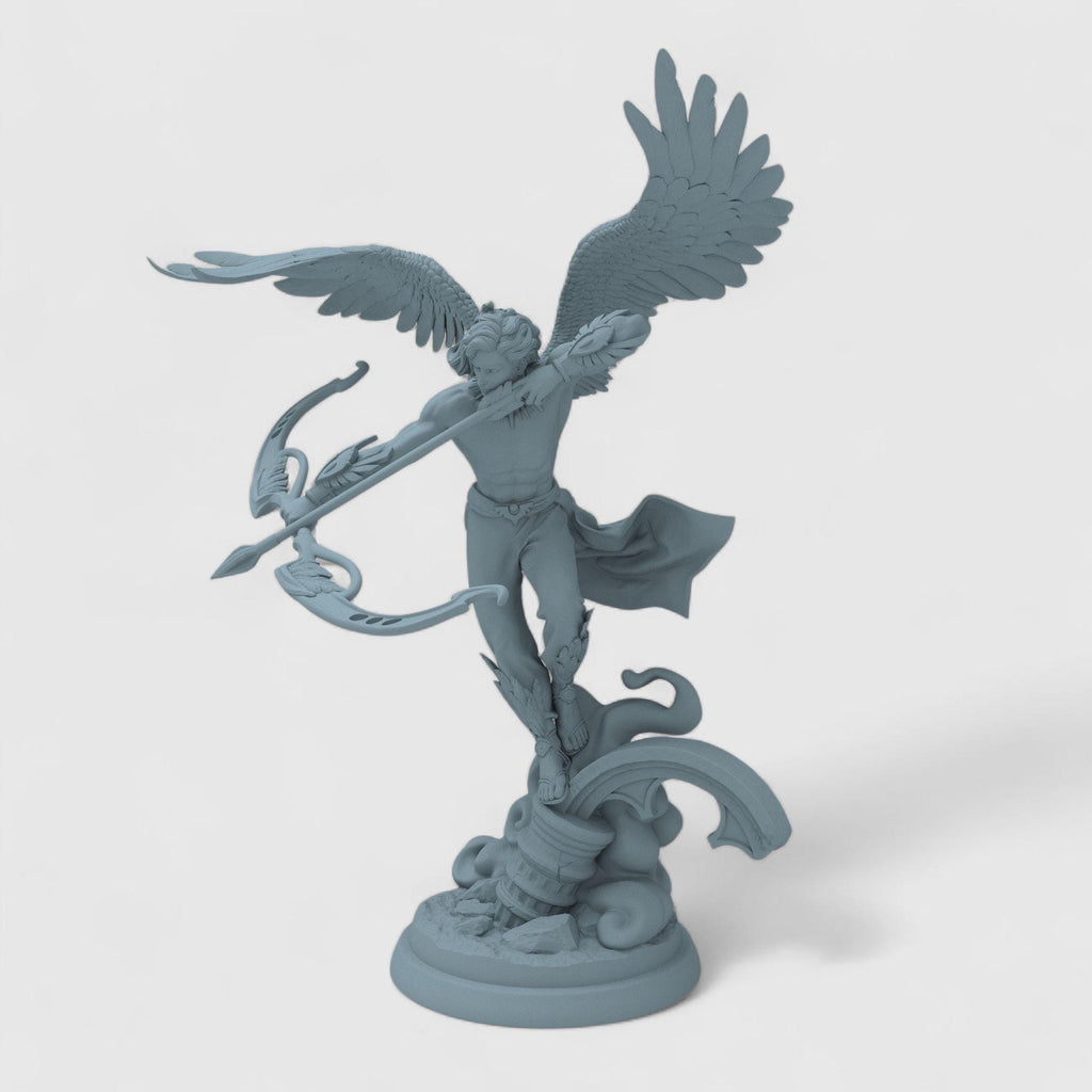 A majestic Angel Archer caught in mid-flight, bow drawn and wings spread wide. This dynamic sculpture blends divine elegance with heroic strength, perfect for fantasy lovers and collectors. Available painted or unpainted in multiple sizes.