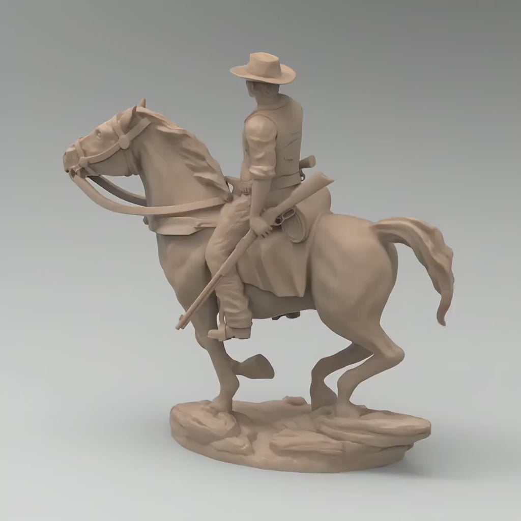 Cowboy on Horseback Statuette | Various Styles