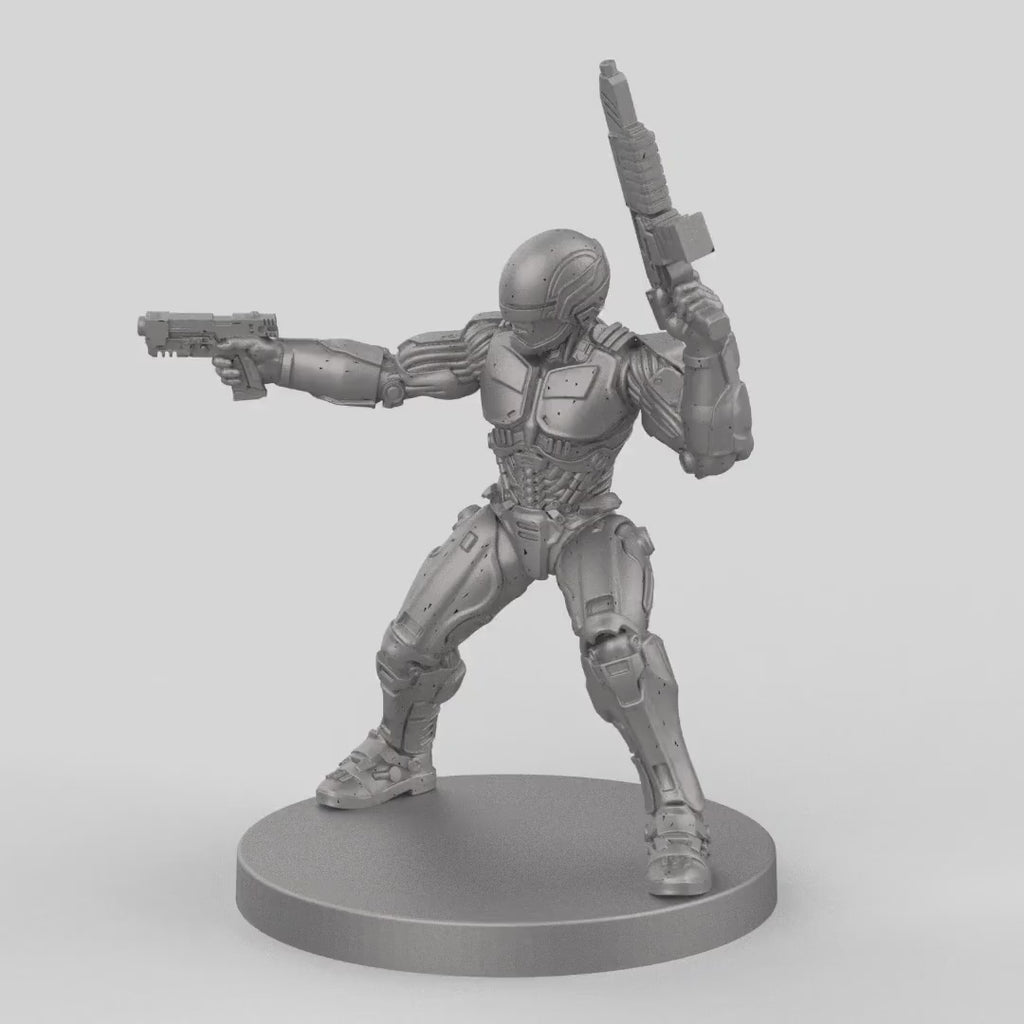 Tabletop Minis | Cop Robo | Papsikels
