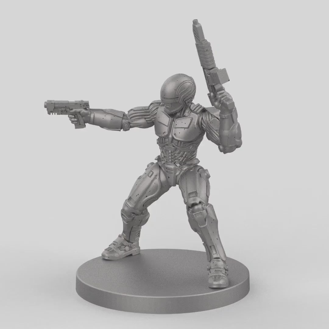 Tabletop Minis | Cop Robo | Papsikels