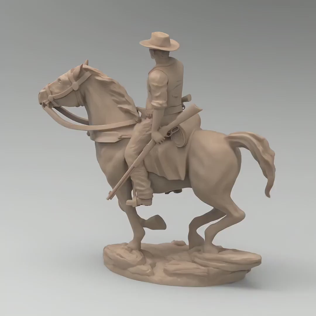 Cowboy on Horseback Statuette | Various Styles