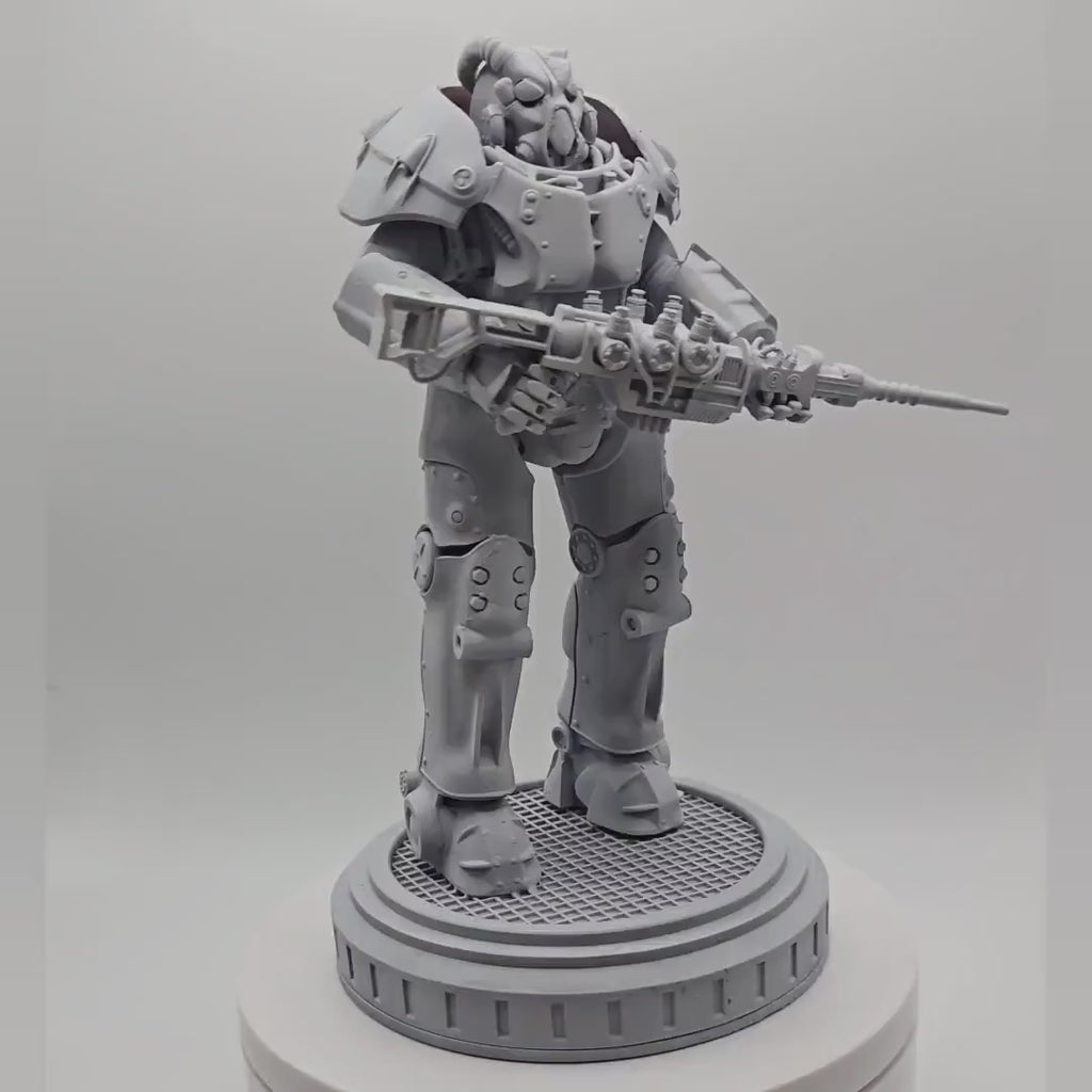 Fallout X-01 Figurine Unpainted | Various Sizes
