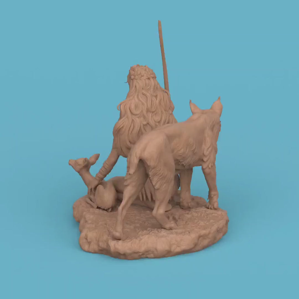 Artemis the Huntress Sculpture: Mythical Goddess Figurine | Various Sizes & Finishes