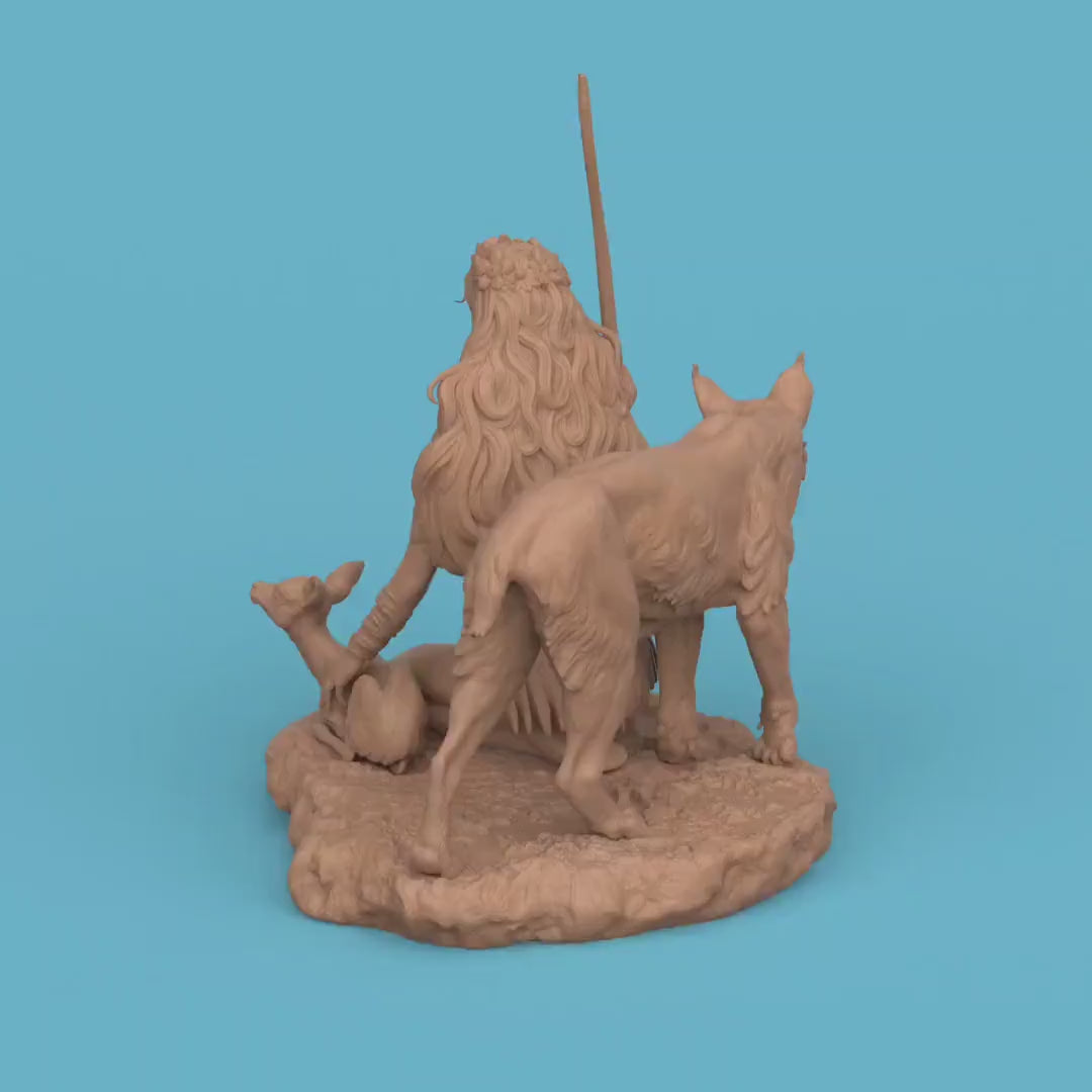 Artemis the Huntress Sculpture: Mythical Goddess Figurine | Various Sizes & Finishes