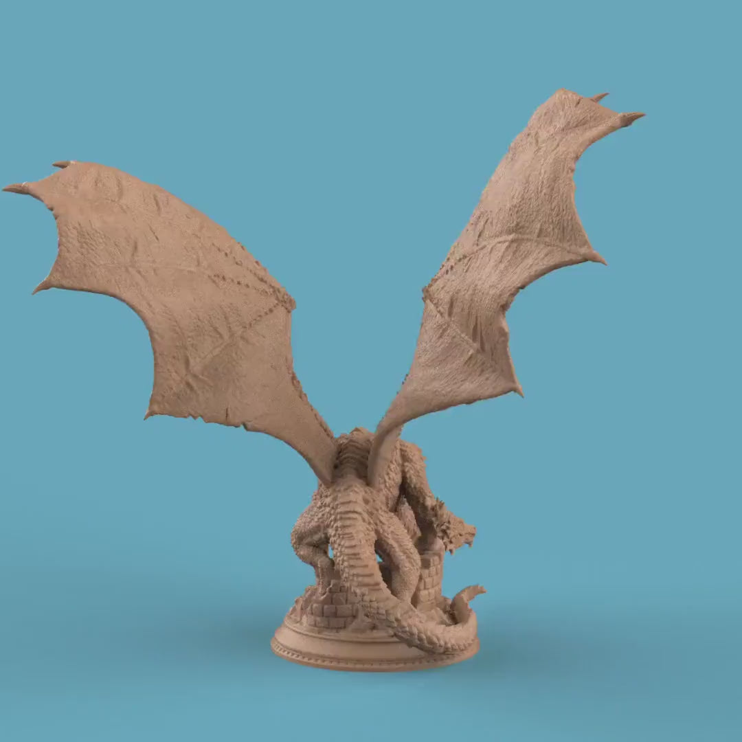 Tabletop Minis | Chromatic White Dragon | Rescale Miniatures