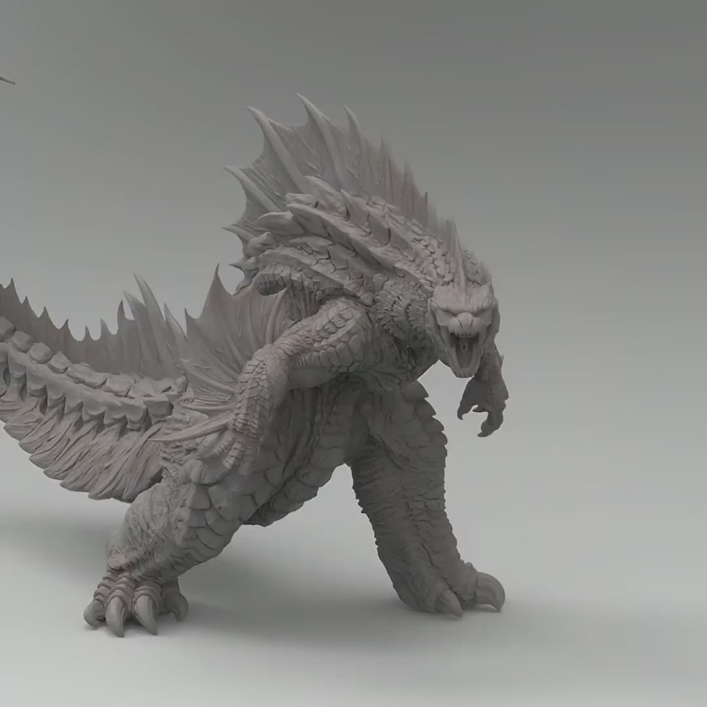 Godzilla Statuette: Detailed Kaiju Sculpture | Various Sizes & Finishes