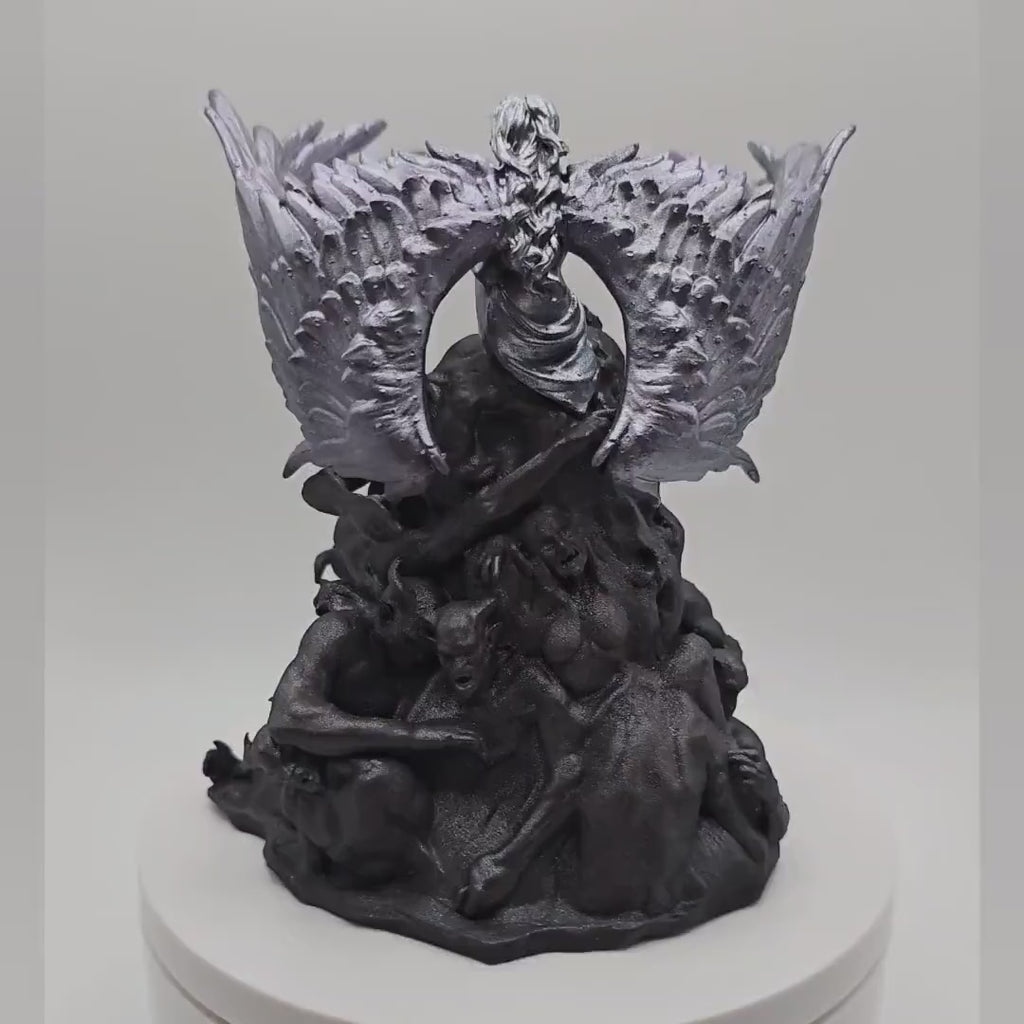 Angel Over Darkness Figurine, Gothic Style | Various Sizes