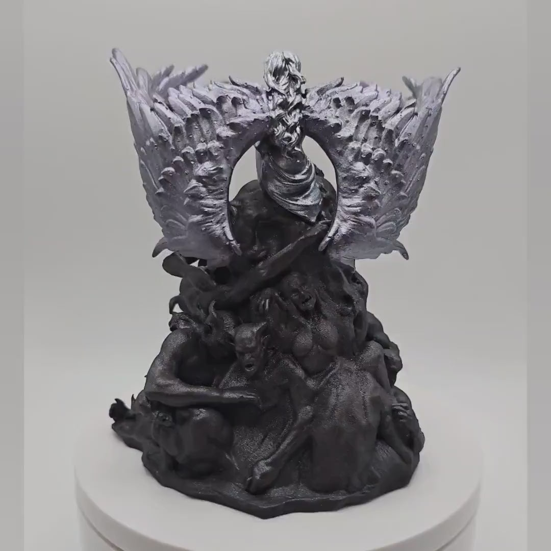 Angel Over Darkness Figurine, Gothic Style | Various Sizes