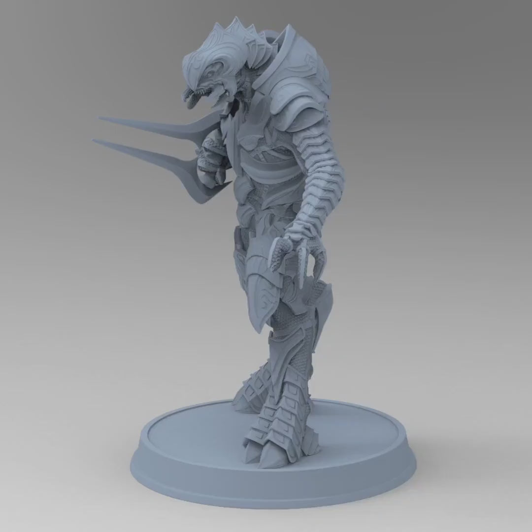 Arbiter Figurine: Unpainted Sci-Fi Sculpture, Customizable