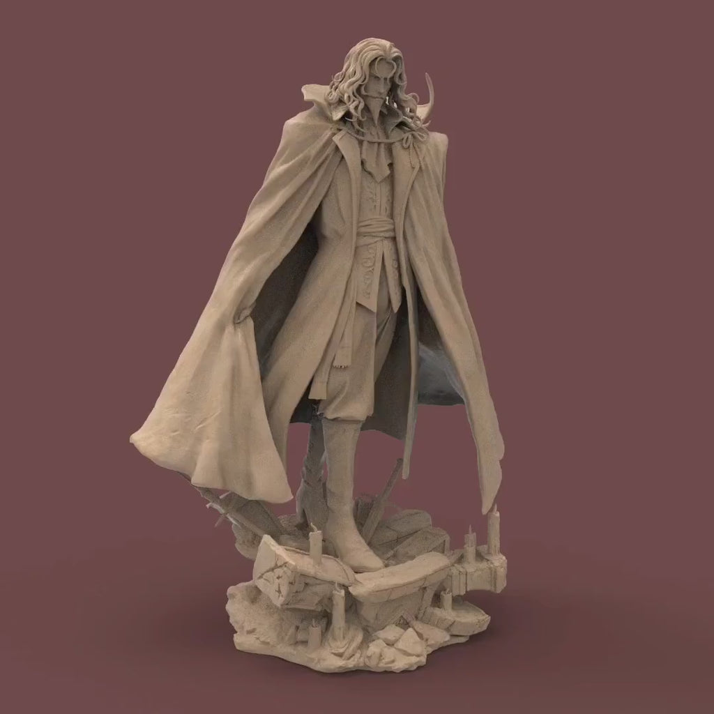 Gothic Dracula Sculpture, Vampire Figurine | Multiple Sizes & Finishes