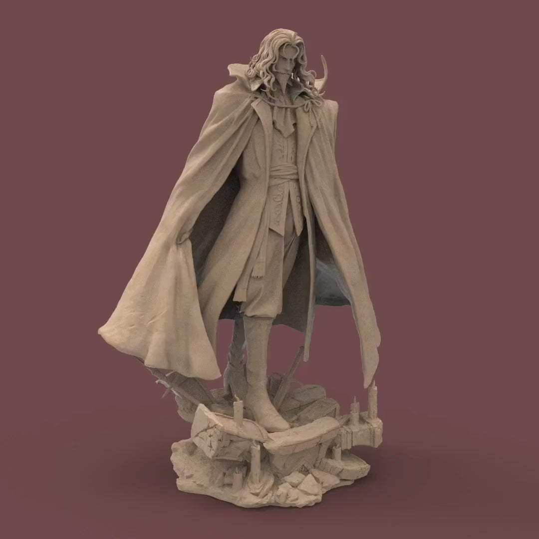 Gothic Dracula Sculpture, Vampire Figurine | Multiple Sizes & Finishes