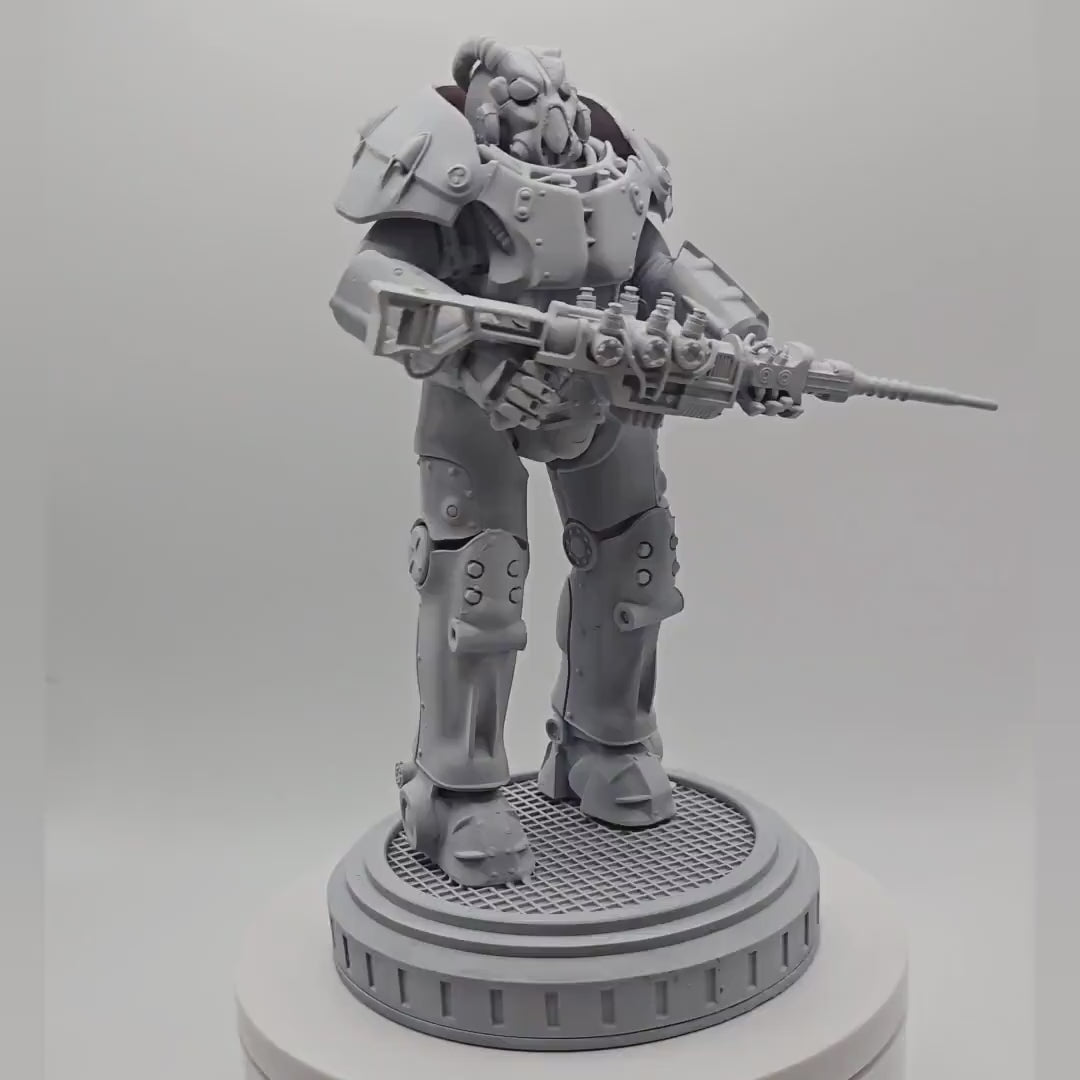 Fallout X-01 Figurine Unpainted | Various Sizes