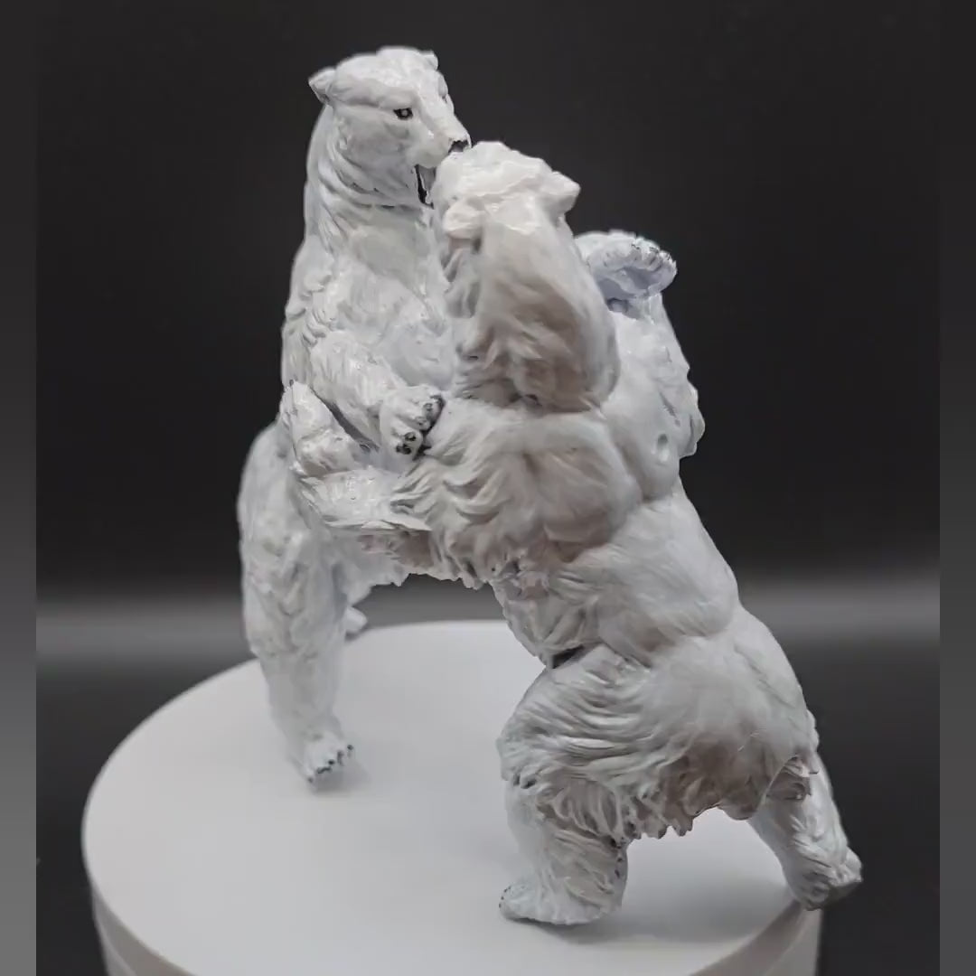 Polar Bears Fight Statuette | Various Sizes